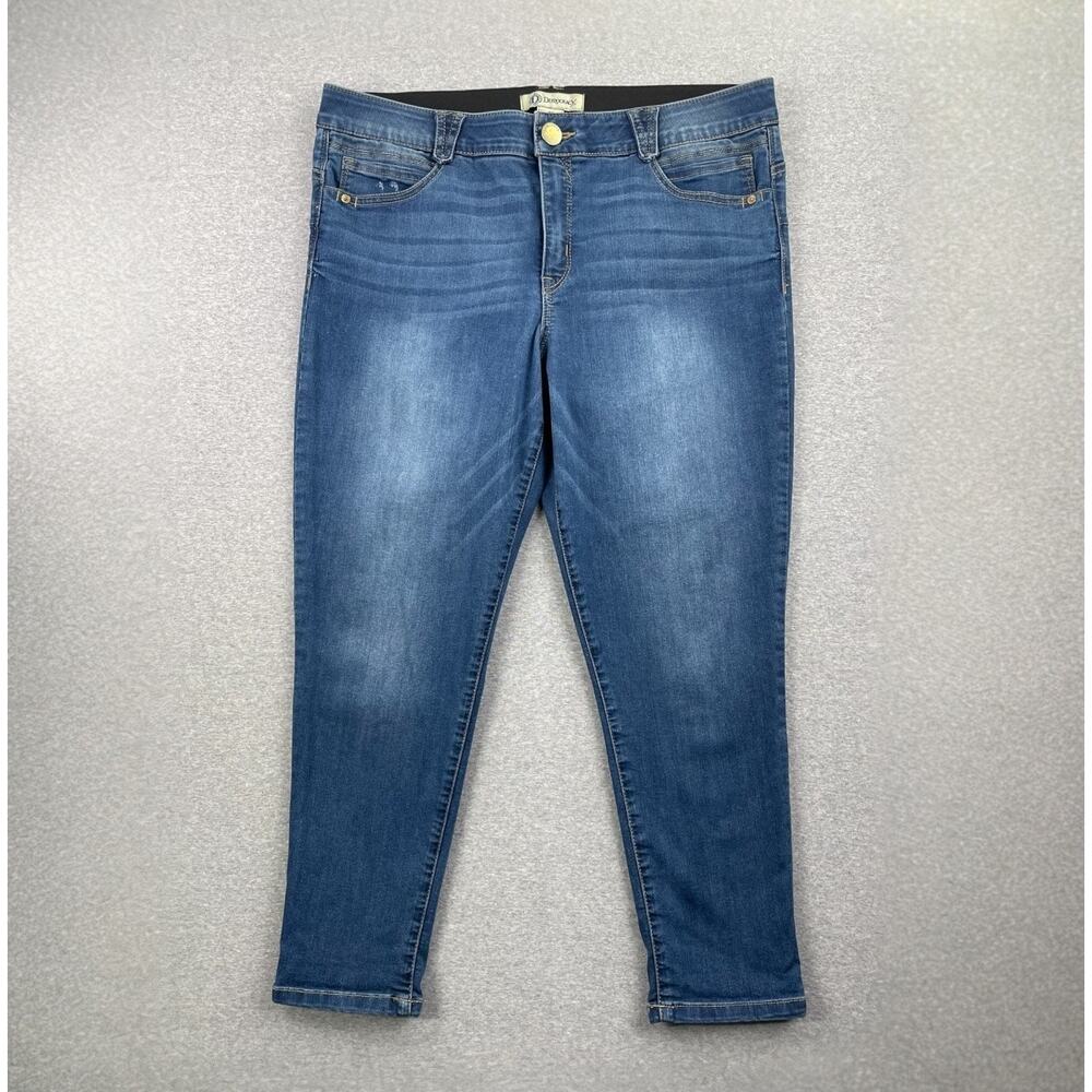 Democracy Jeans Plus Size 16 Blue AbSolution Ankle Skimmer Skinny Stretch Denim